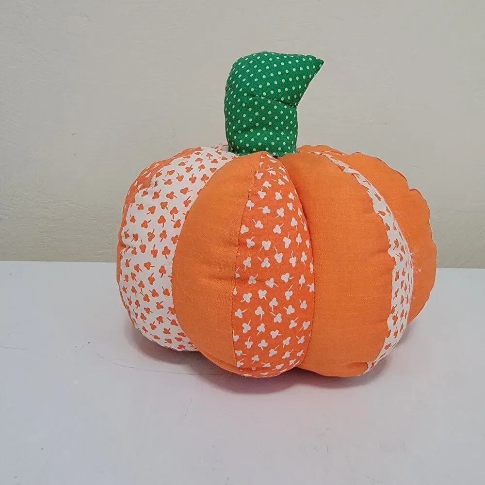 Vintage Mid Century Pumpkin Fall Halloween Holiday Home Decoration Plush